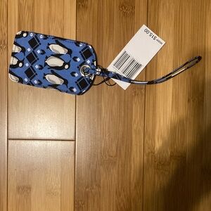 Vera Bradley Penguins Intarsia Blue Luggage ID Tag NWT